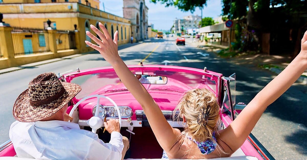 Convertible car ride in old Havana